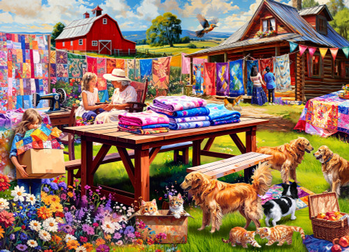 Country Quilts Jigsaw Puzzle | 1000 PC