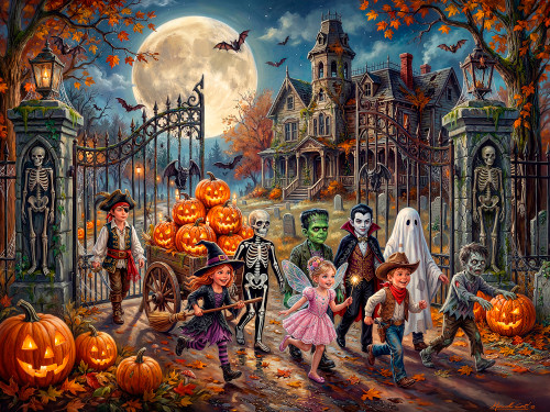 Fright Night Friends Jigsaw Puzzle | 500 PC