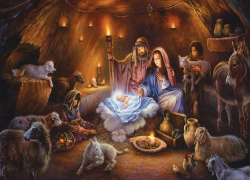 Box No Room at the Inn Christmas Cards