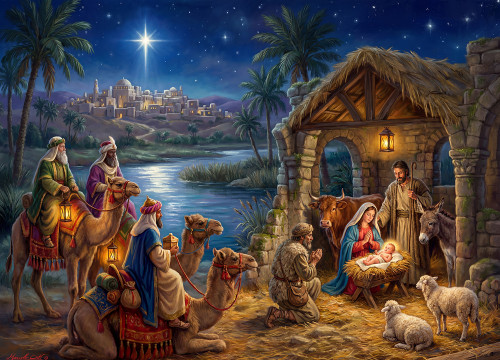 Adoration of the Magi Christmas Cards - Set of 100