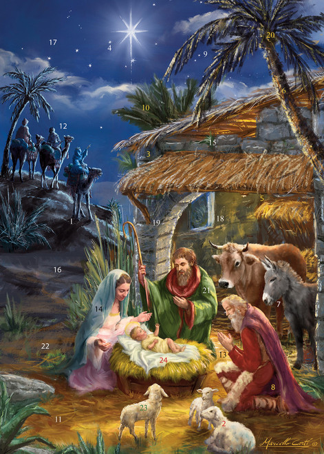 Star of Bethlehem Greeting Card Advent Calendar