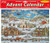 Assorted Traditional Advent Calendars - Set of 5 Nostalgic Holiday Designs