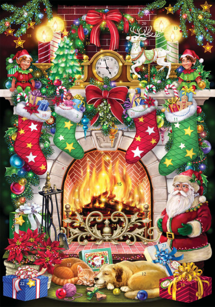 Christmas Fireplace Advent Calendar