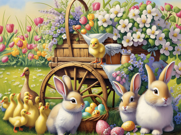 Bunnies & Friends Jigsaw Puzzle | 500 PC