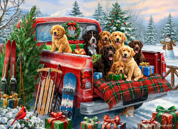 Christmas Tailgate Tails Jigsaw Puzzle | 1000 PC