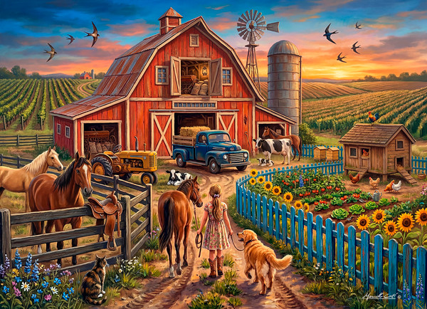 Farmyard Friends Jigsaw Puzzle | 1000 PC