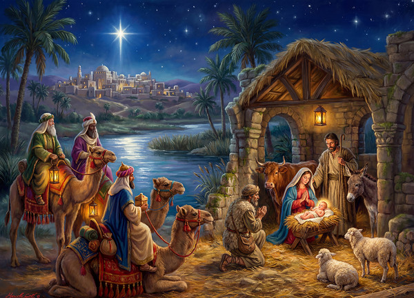 Adoration of the Magi Christmas Cards - Set of 100