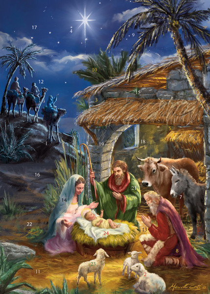 Star of Bethlehem Greeting Card Advent Calendar