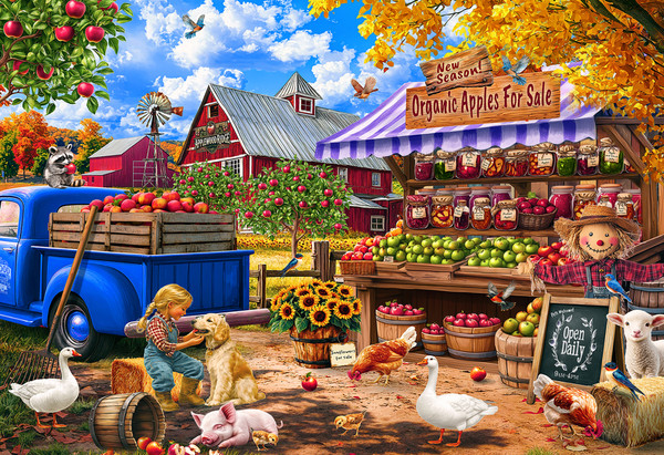 Apples for Sale Jigsaw Puzzle | 100 Piece