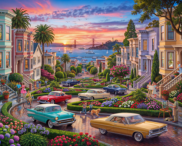 Vintage San Francisco Jigsaw Puzzle | 1000 PC