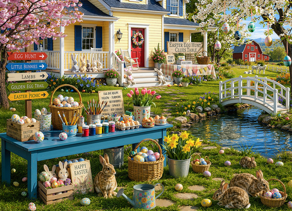 Country Easter Jigsaw Puzzle | 1000 PC