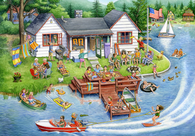 Lakeside Fun Jigsaw Puzzle | 100 PC - Vermont Christmas Company