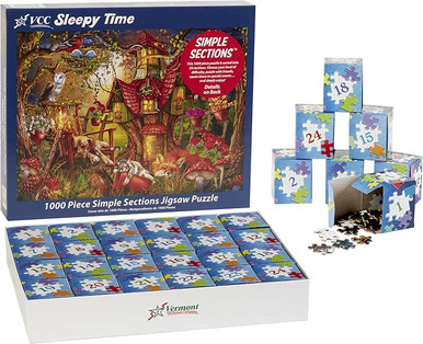 Sleepy Time Simple Sections® Jigsaw Puzzle | 1000 PC - Vermont