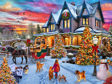 Christmas Twilight Jigsaw Puzzle | 550 PC - Vermont Christmas Company