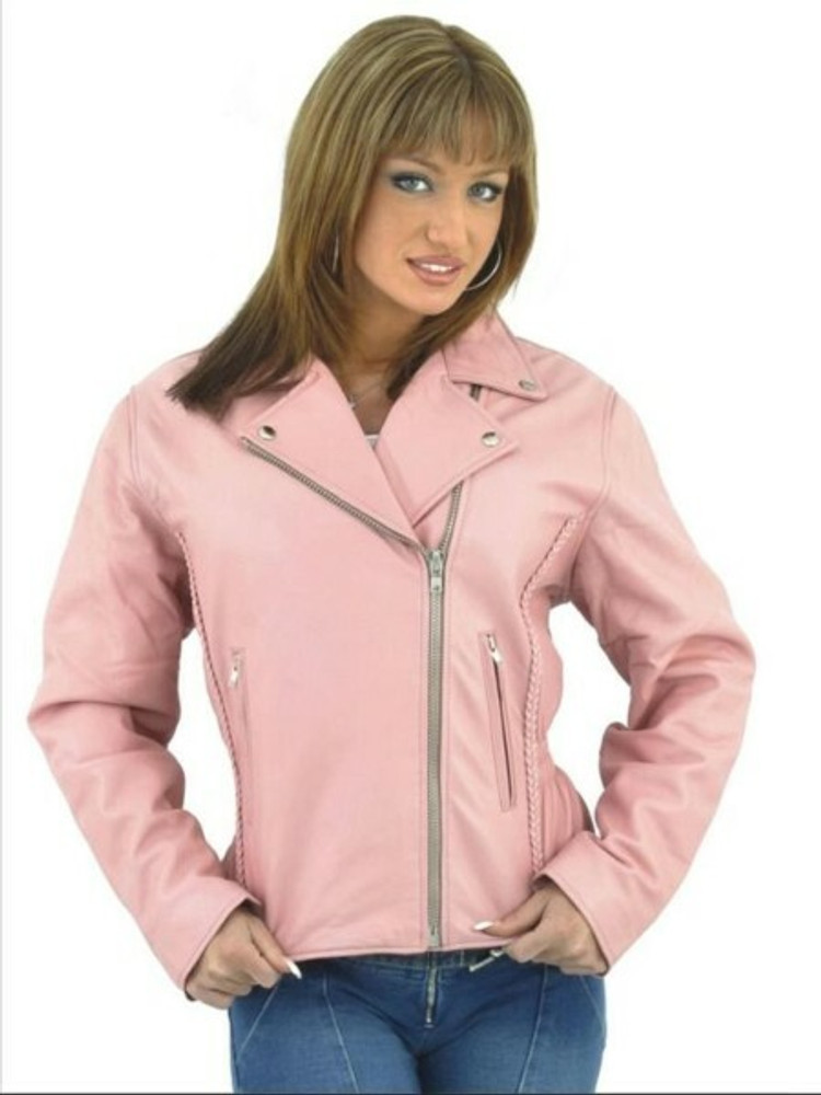 Rexine Ladies Pink Leather Jacket, Size: XL, Women at Rs 3000 in Chennai