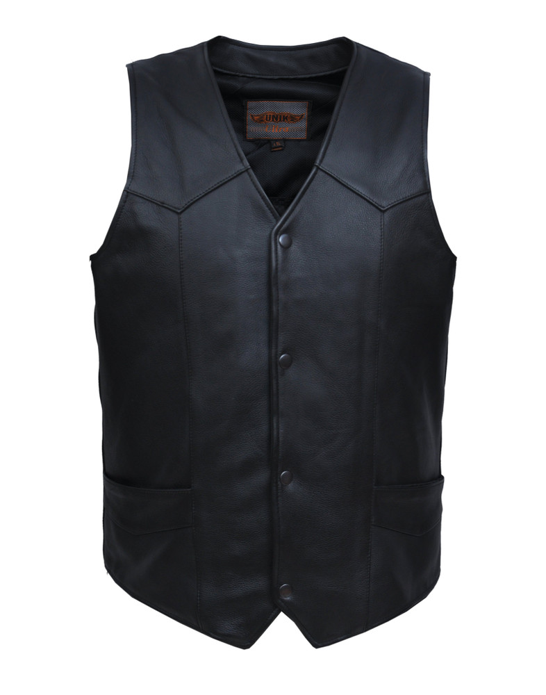 Leather Motorcycle Vest -Men's - Ultra Naked - Up To 8XL - 330-00-UN