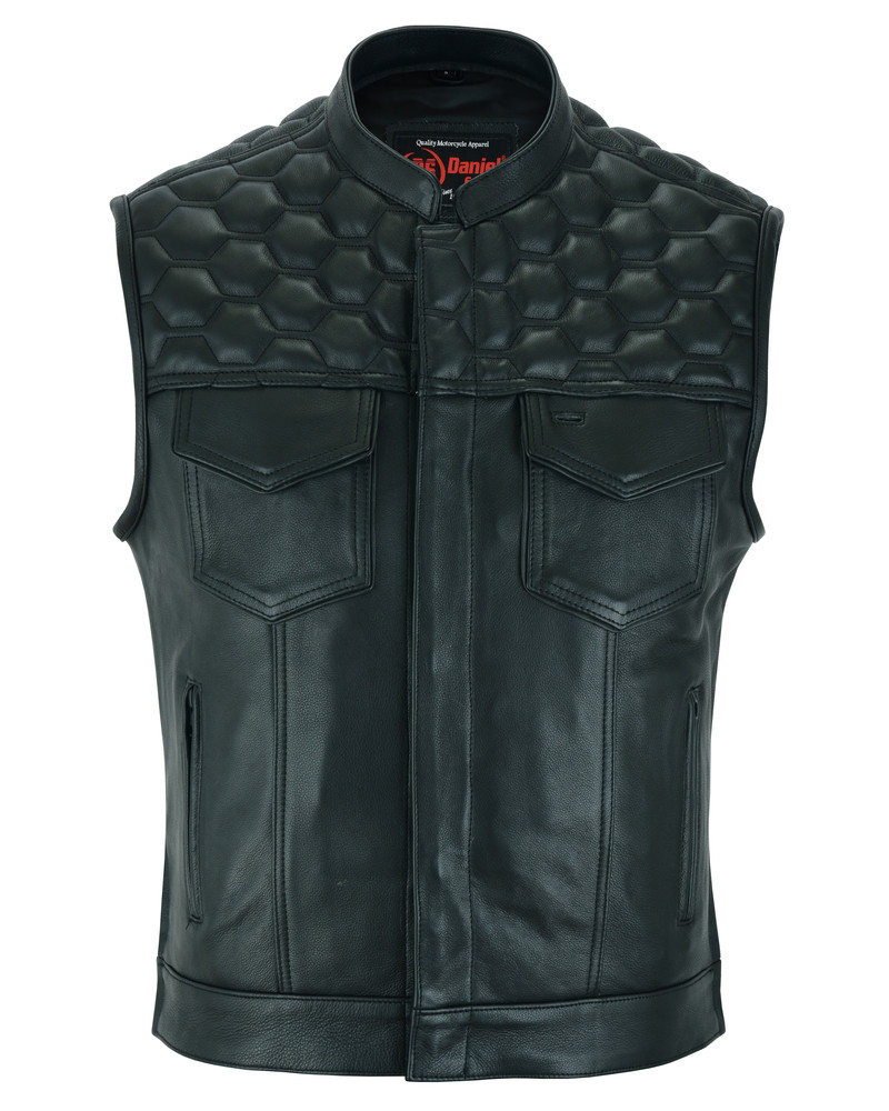 Tall leather store vest