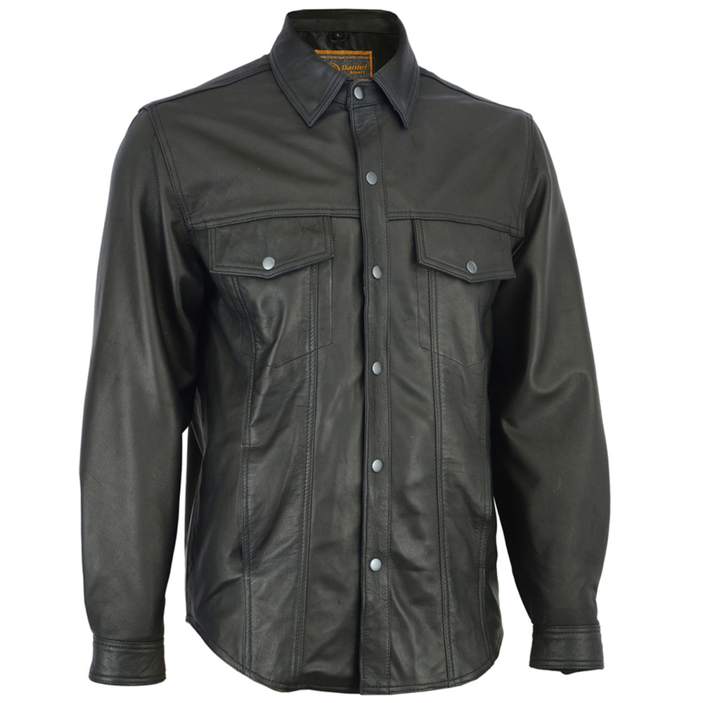 Men's Leather Shirts - Men's Light Leather Motorcycle Jackets