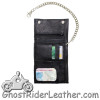 Leather Chain Wallet - Black - Naked - Trifold With Snaps - AC52-11-DL