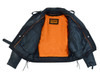 Leather Motorcycle Jacket - Men's - Side Laces and Vents - Up To Size 64 - MJ201-88-SLV-DL