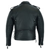 Leather Motorcycle Jacket - Men's - Side Laces and Vents - Up To Size 64 - MJ201-88-SLV-DL