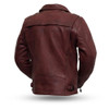 Leather Motorcycle Jacket - Men's - Platinum Naked - Oxblood or Black - Night Rider - FIM269CPMZ-FM