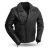 Leather Motorcycle Jacket - Men's - Platinum Naked - Oxblood or Black - Night Rider - FIM269CPMZ-FM