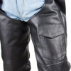 Plain Motorcycle Leather Chaps for Men or Women - SKU C4325-04-DL