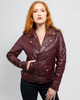 Leather Motorcycle Jacket - Women's - Choice of 5 Colors - Rebel - WBL1390-WB