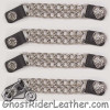 Set of Four Fancy Heart Vest Extenders with Chrome Chain - AC1078-DL