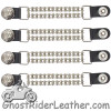 Set of Four Indian Head Nickel Vest Extenders with Chrome Motorcycle Chain - AC1054-BC-DL