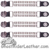 Set of Four Praying Hands Inside Heart Vest Extenders with Chrome Motorcycle Chain - AC1062-BC-DL