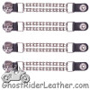 Set of Four Skull Vest Extenders with Chrome Motorcycle Chain - AC1064-BC-DL