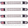 Set of Four USA Flag Vest Extenders with Chrome Motorcycle Chain - AC1058-BC-DL