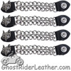 Set of Four Wolf Head Vest Extenders with Chrome Chain - AC1067-DL