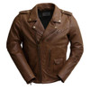 Men's Leather Motorcycle Jacket - Red Ford - Sid - WBM2803-FM