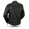 Leather Motorcycle Jacket - Men's - Racer Style - FIM288CHRZ-FM