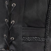 Leather Motorcycle Vest - Women's - Side Laces - Trinity - FIL508CFD-FM
