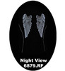 Leather Motorcycle Vest - Women's - Reflective Wings Design - 6879-RF-UN