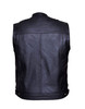 Leather Motorcycle Vest - Men's - SOA Club - Up To 8XL - 7402-ZP-UN