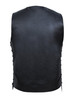 Leather Motorcycle Vest - Men's - Up To 11XL - 10 Pocket Vest - 2632-00-UN