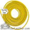 You Get TWO - 6 Foot Lengths of Yellow Leather Lacing SKU GRL-CE3-YELLOW-X2-GRL