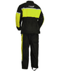 Men's Waterproof Motorcycle Rain Suit in Neon Green - SKU ATM3003-GREEN-FM