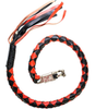 3 Inches Around - Get Back Whip in Black and Red Orange Leather - 42 Inches - GBW9-11-T2-DL