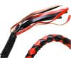 3 Inches Around - Get Back Whip in Black and Red Orange Leather - 42 Inches - GBW9-11-T2-DL