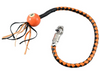 Get Back Whip in Black and Orange Leather With Pool Ball - 36 Inches - GBW9-BB-36-DL