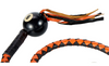 Get Back Whip - Black and Orange Leather - With 8 Ball - 42 Inches - GBW9-BALL8-DL