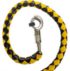 2 Inches Around - Get Back Whip in Black and Yellow Leather - 42 Inches - Motorcycle Accessories - GBW8-11-T1-DL