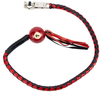 Get Back Whip - Black and Red Leather - With Pool Ball - 42 Inches - SKU GBW6-BB-DL