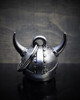 Viking Helmet Skull Diamond - Pewter - Motorcycle Spirit Bell - Made In USA - SKU BB78-DS
